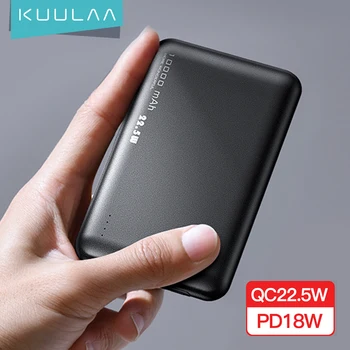 KUULAA Power Bank 10000mAh QC PD 3.0 PoverBank Kiire Laadimine PowerBank 10000 mAh Mini-USB Välise Aku Laadija Xiaomi