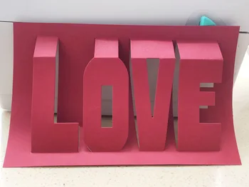Reljeef 3D Armastus Sõna Lõikamine Sureb Scrapbooking Kaart Töötab Sizzix Masin Valentine Jõulud Aastapäeva