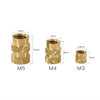 10tk Muhe Brass Hot Melt Seespoolne Pähklid Kütte Vormimise Vask Keere 3D Printeri Osad SL-tüüpi Topelt (sh risttoimse) Sidusega võru abil Süst