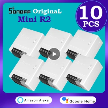 SONOFF Mini R2 DIY Kaks Viisil Wifi Lüliti Alexa Google ' i Kodu EWeLink APP Traadita Targa Kodu Automaatika Sonoff Interruptor Uus