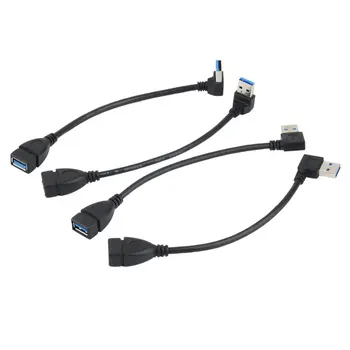 Pikendusjuhe Universaalne 15cm USB USB 3.0 Isane ja Naiste 90 Kraadise Laiendamine Andmete Sünkroniseerimise Kaabel Juhe Traat Adapter