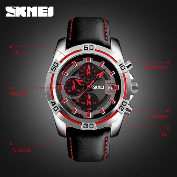 SKMEI Chronograph Sport Mens Kellad Top Brändi Luksus Quartz Watch Reloj Hombre 2021 Kell Isane tund relogio Masculino
