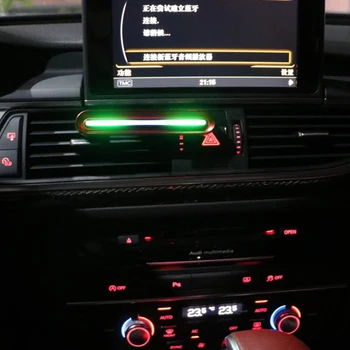 Laadimine USB hääljuhtimine Teenetemärgi sahtel korraldaja LED Auto Aroomiteraapia Õhu Väljalaskeava Difuusor Muusika induktsiooni Osad