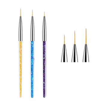 1 komplekt Nail Art Liner Maali Pen valgusteraapia nikerdamist pliiatsit, Pintslit, Akrüül UV Geel Küünte Harja Line Disain, Maniküür Vahendid