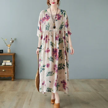 Ülegabariidiliste Suvel Korea Lilleline Kleit Naistele Liiga, Daamid Lahti Vabaaja Beach Stiilis Kleidid Uus Vogue Mujer Femme Kleit 2021