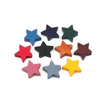 30 Tk Puit Distants Helmed Pentagramm Star Värvikas DIY Charms ' Idega Umbes 20mm x 17mm, Augu: U. 1mm