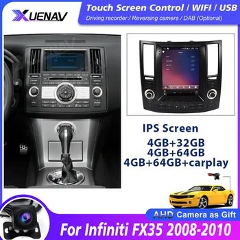 4G +64G Jaoks Infiniti GPS navigation DVD-mängija, 2 Din Jaoks Infiniti FX35 2008 2009 2010Car raadio toetada carplay multimeedia mängija
