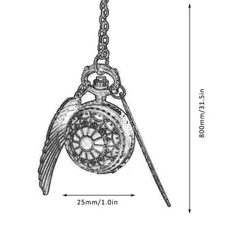 Elegantne Snitch Quartz Watch Võluv Vintage Angel Wing Fob taskukella Ripats, Kell Kaelakee Keti Mehed Naised