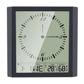 Nutikas Elektrooniline Digitaalne Ekraan Termomeeter Hygrometer Koju Seinale paigaldatud Alarm, Kell, Temperatuuri ja Niiskuse Mõõtmise Arvesti#38