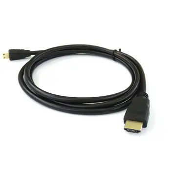 4K 1,5 M Must Micro HDMI-ühilduva HDMI-ühilduv Kaabel Vaarika Pi-4 Mudel B Mudel B Micro Adapter Kaabel