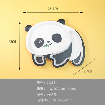 Laste Toidunõude Komplekt Tilk-tõend Riis Kaussi Bamboo Puu-Plaat Loominguline Panda Partition Plate Hulgimüük