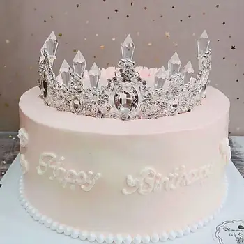 Crystal Rhinestone Crown Princess Koogikarpides Torukübar Kaunistused Pulmi, Sünnipäeva Kook Teenetemärgi Küpsetamine Tarvikud