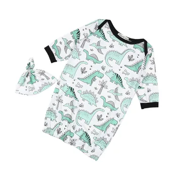 Beebi poisi riideid 2tk Vastsündinud Imiku Baby Tüdrukud, Poiss Cartoon Dinosaurus Pidžaama Kleit Swaddle Varustus vala bébés
