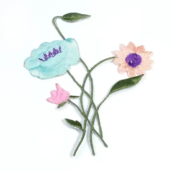11.5x7.6cm 1TK Värvikas Lilled Tikitud Plaastrid Käsitöö Raud Plaastrid Kleepsud Naiste Rõivaste Kotid DIY Crafts