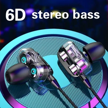 Universaalne In-Ear Raske Bass Juhtmega Stereo Kõrvaklapid Sport Gaming Kõrvaklapid Koos Mic Telefon Kahe Autoga Stereo Juhtmega Kõrvaklapid