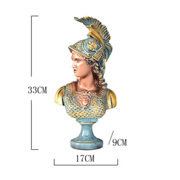 33CM kreeka Mütoloogias Jumalanna Athena Tarkuse Pea Portreed Vaik Skulptuur Ameti Mood Uuringu Toas Teenetemärgi X2037