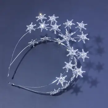Luksus Rhinestone Headpiece Pulmad Pruudi Juuste Aksessuaarid Naistele Barokk Crystal Star Crown Tiara Peapael Pool Ehted
