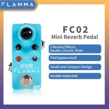FLAMMA FC02 Electric Guitar Pedaali Reverb Mõju Pedaali koos Studio Kiriku Plaat Mõju True Bypass Toide