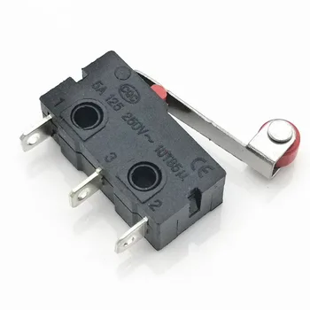 Mini Mikro-Limit Switch NR NC 2 Positsioon 3 Nööpnõelad SPDT 5A 125V 250V Insult Vahetada Roller Arc Kangi Tõmme Tegevus mikrolüliti