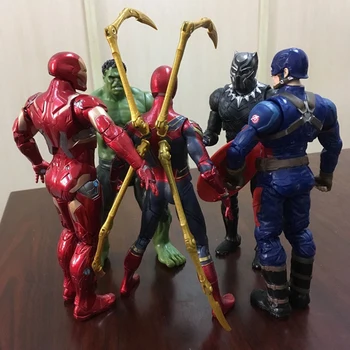 30cm Marvel Avengers Mänguasjade Hulk Iron Man Kapten Ameerika Black Panther Tegevus Joonis Nukud Kogumise kingitused lastele, täiskasvanutele