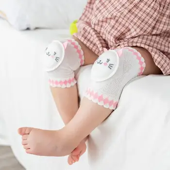 1 Paar Cotton Baby põlvekaitsmed Cute Cartoon Indekseerimise Protector Lapsed Kneecaps Lapsed Lühike Kneepad Beebi Anti-slip Ohutu säärised