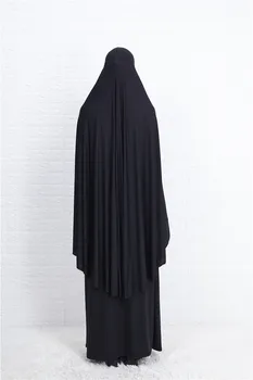 Moslemi komplekti abaya dubai türgi moslemi hijab kleit, 2 tk Pikk jilbab ja seelik palve riided araabia naiste rõivad