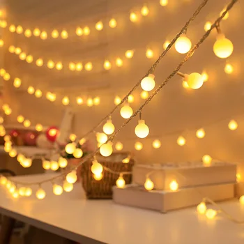 Jõulud LED Tähed String Tuled 10m Haldjas Palli Vanik Valgustus Väljas Puhkus Pulm Xmas Party Aed Kodu Kaunistamiseks