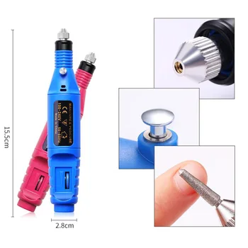 1set Mini Electric Nail Drill Masin Maniküüri Puur Masin Professional Nail Drill Masin Pediküür Salon Kaasaskantav Nail Drill