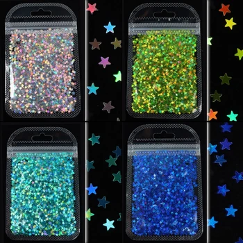 12 Värvi Holograafiline Küünte Sära Helbed Paksu Glitter Epoksüvaik Festival Paksu Star Liblikas Segatud Litrid 2g Per