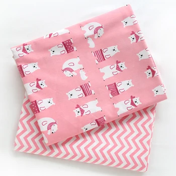 Käsitsi valmistatud Puhtast Puuvillast kangast Roosa DIY loomade cartoon beebi riided voodipesu (sh risttoimse) sidusega riie