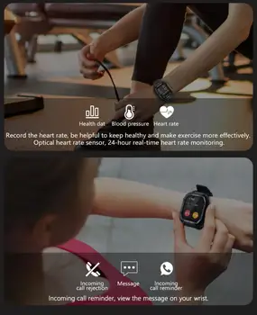 Bluetooth-ühilduva Smart Watch Mehed vererõhk Smartwatch Naiste Vaata Sport Tracker Da Fit APP For Android, IOS Nutikas Kell