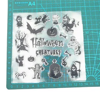 Halloween Silikoon Selge Pitser Stamp DIY Scrapbooking Reljeef fotoalbumi Dekoratiivne Paber-Kaardi Käsitöö Kunst Käsitöö Kingitus