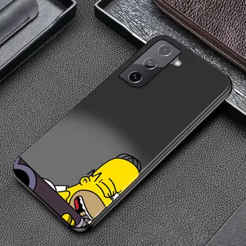 Simpsonid Animatsiooni Samsung Galaxy S20 S21 FE Lite Ultra S10e S8 S9 Plus S7 S6 Serv Silikoonist Must Pehme Telefoni Puhul
