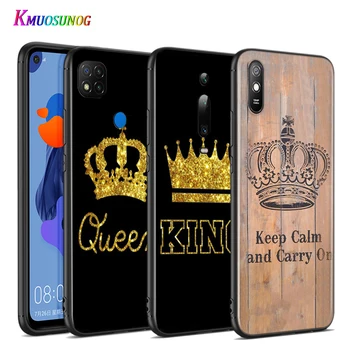 Silikoon Kate Kuningas Kuninganna Paar Crown Xiaomi Redmi 9T 9 9C 9A 9AT 9i 8 8A 7 6 Pro 7A 6A 5 5A 4X Pluss Telefoni Puhul