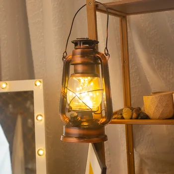 Puhkus Valgustus LED Night Light Retro Petrooleumi Vintage Laterna Aku Tabel Lamp Öö Rippuvad Tuli Koju Magamistuba Decor