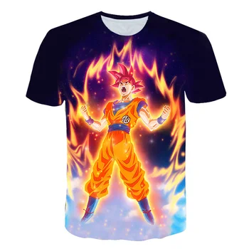 Gohan Beerus Tops Tees Lühike Jaapani Anime, Cool Goku Pea 3D Print T-särk Poiste ja tüdrukute Hiphop Tee Tshirt Poiss värvilisi Riideid