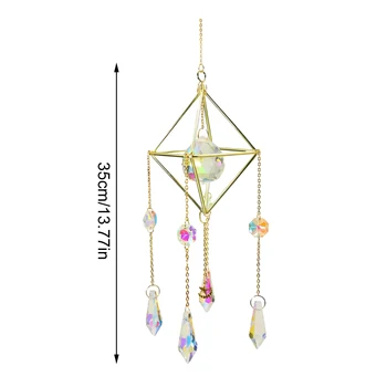 Crystal Tuul Chimes Akna Päikest Püüdja Ripats Mobiil Tuul Kellamäng Bell Home Decor Ornament Aed Rippuvad Elutuba Decor