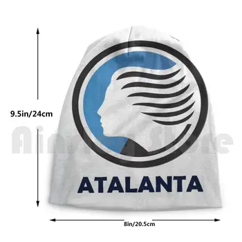 Atalanta Jalgpalli Klubi Logo Originaal Koos Pimeduse Taustal Ruute Sinine Beanies Koo Mütsi Hip-Hop