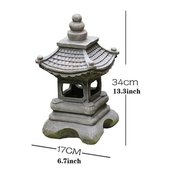 LED Päikese Valgus Retro Vaik Käsitöö Pagoda Laterna Skulptuur Lambid Aia Kaunistamiseks Teki Terrass Paigutus Ehted