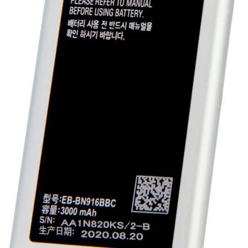 SAMSUNG Originaal Aku EB-BN916BBE / EB-BN916BBC Samsung GALAXY NOTE4 N9100 N9108V N9109V N9106W LISA 4 NFC 3000mAh