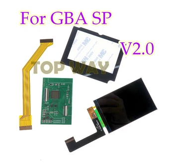 1set Esile IPS LCD Ekraan V2 IPS LCD Ekraan SOCIALI SP Esile Heledust LCD game boy Advance SP Väikese Võimsusega Ekraan