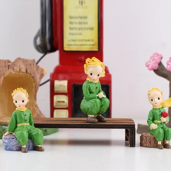 Armas Prints Vaik Loova Käsitöö Kook Dekoratsioonid Väike Poiss Mudel Seisab Micro Maastiku Lillepotid Decor Kodus Kujukeste