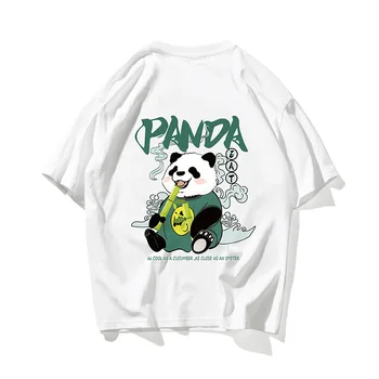 Zen-Budismi Panda Hip-Hop Mõõdus T-Särk Meestele, Streetwear Harajuku Tshirt Lühikesed Varrukad Puuvill Lahti HipHop T-Särk Paar 2021