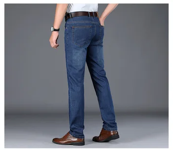 J1304 -Kevadel ja suvel teksad meeste lahtised sirge toru meeste püksid äri püksid