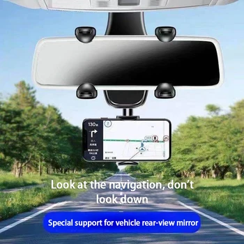 Uus Auto Rearview Mirror Mount Telefoni Hoidik GPS mobiili Hoidik Universaalne GPS Seisab 360 Pöörde Uuendatud Vastupidav
