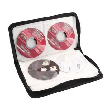 1tk 80 Plaadi Puhul DVD-CD Storage Box CD Paketi Omanik Viib Kasti Nahast CD PU Tarvikud DVD Kott DJ Korraldaja VCD Rahakott C5M5