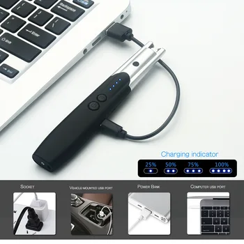 Köök Laadimine USB Kergem Plasma ARC Mõju Hingav Küünal Grill Impulss Igniter Pikk Taskulamp Laetav USB