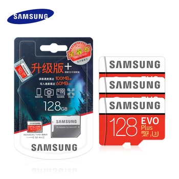 SAMSUNG Micro SD kaardi 128GB Mälu Kaart EVO Plus 128 GB Class10 TF Kaarti kuni C10, microsd UHS-I U3 Tasuta Kohaletoimetamine cartao de memoria