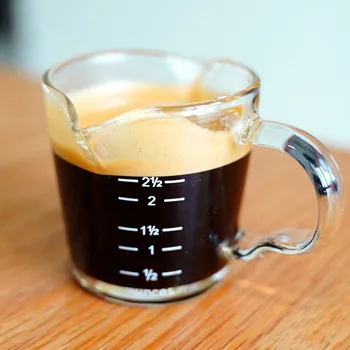 Kahe-tila Tass Kohvi, Espresso Tassi, Jaapani Stiilis Mini Piima Tass kahepoolne Skaala, kuumuskindlast Klaasist mõõtekork