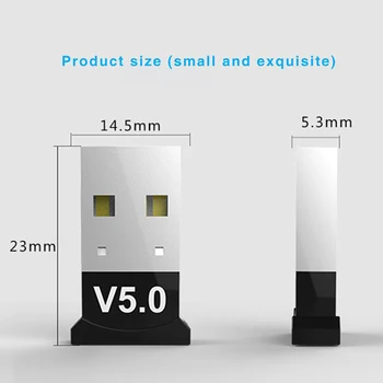 V5.0 (Mini-USB-5.0 Bluetooth Dongle Adapter Muusika Vastuvõtja Traadita USB-Bluetooth-USB-Saatja, Adapter Sülearvuti Lauaarvuti